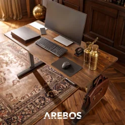 Arebos Höhenverstellbarer Schreibtisch 140 x 60 cm