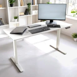 Arebos Höhenverstellbarer Schreibtisch 140 x 60 cm