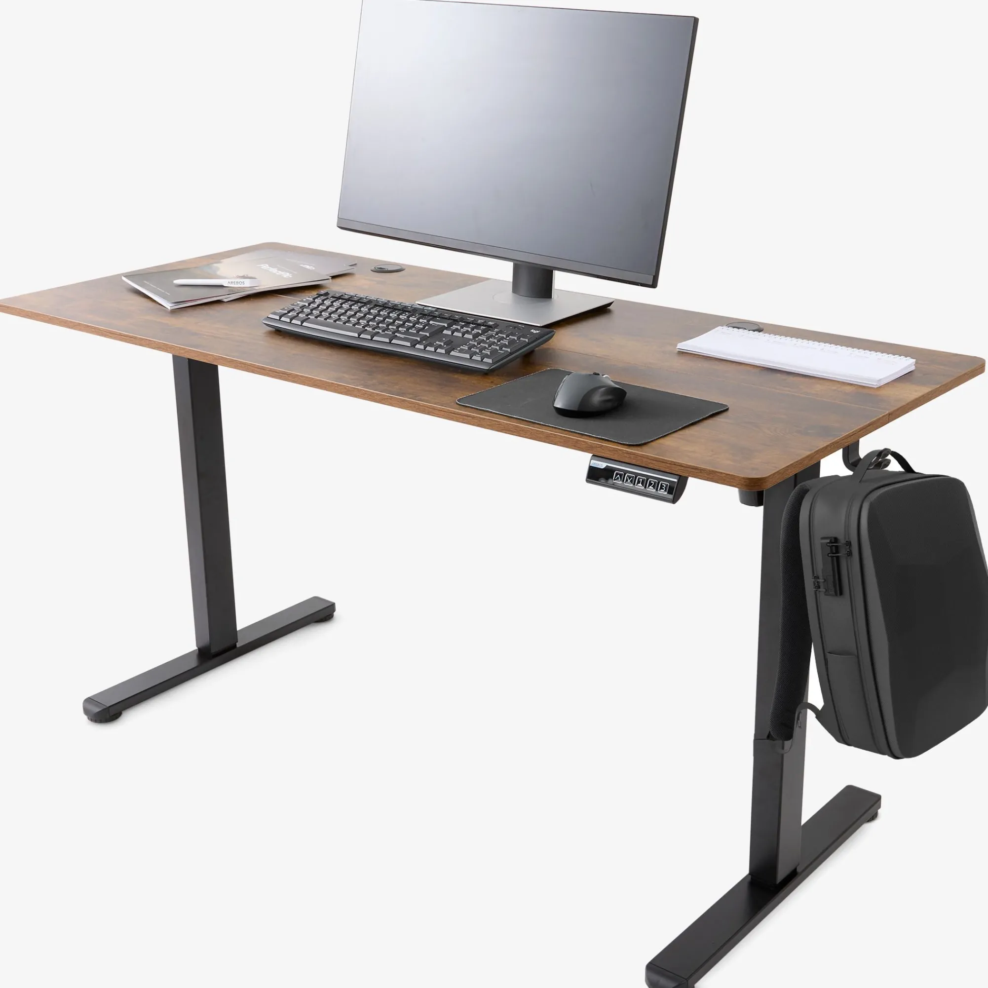 Arebos Höhenverstellbarer Schreibtisch 120 x 60 cm Clearance