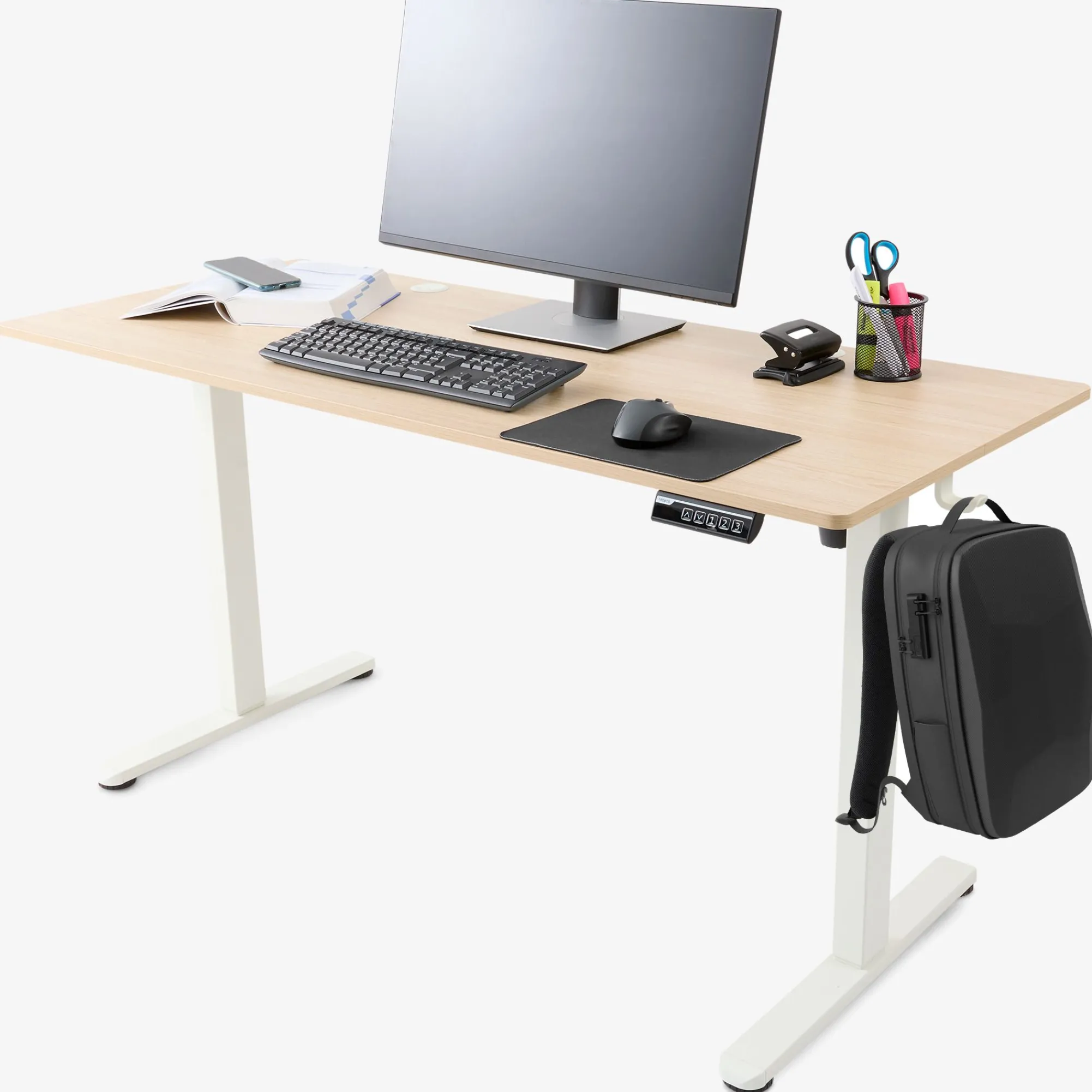 Arebos Höhenverstellbarer Schreibtisch 120 x 60 cm Clearance