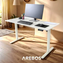Arebos Höhenverstellbarer Schreibtisch 120 x 60 cm Clearance