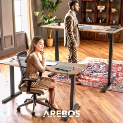 Arebos Höhenverstellbarer Schreibtisch 120 x 60 cm Clearance