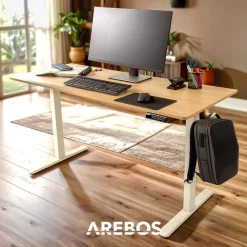 Arebos Höhenverstellbarer Schreibtisch 120 x 60 cm Clearance