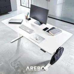 Arebos Höhenverstellbarer Schreibtisch 160 x 80 cm