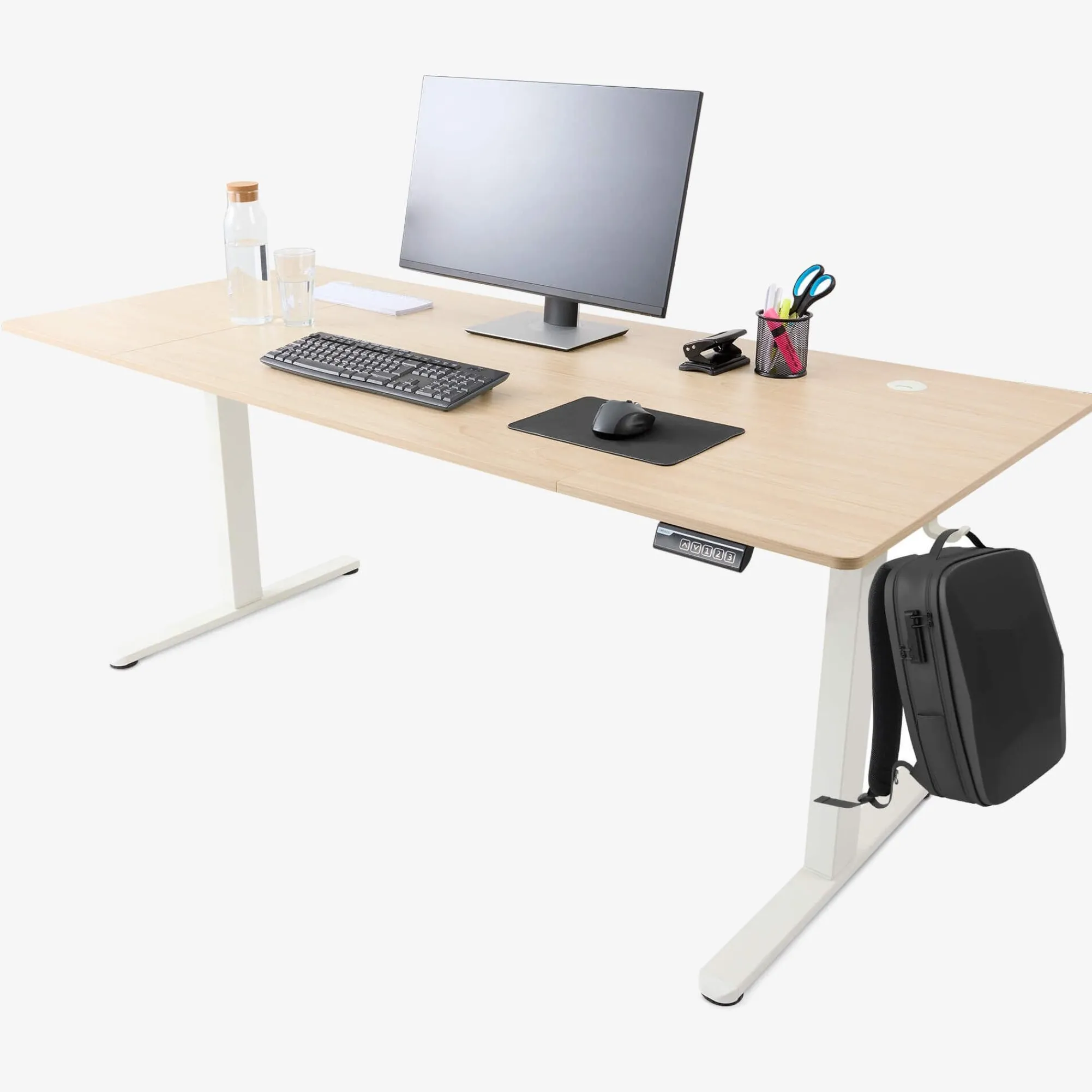 Arebos Höhenverstellbarer Schreibtisch 180 x 80 cm Sale