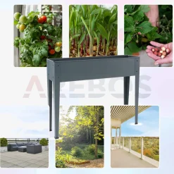 Arebos Hochbeet aus Metall - Anthrazit Outlet