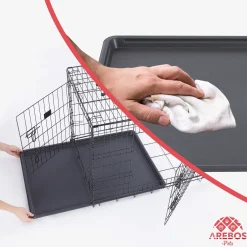 Arebos Hundekäfig klappbar 42