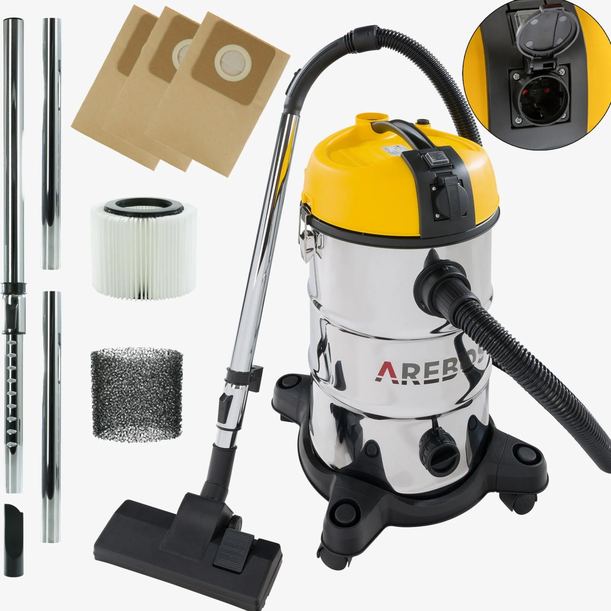 Arebos Industriestaubsauger 1300W - 30L New
