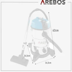 Arebos Industriestaubsauger 1300W - 30L New