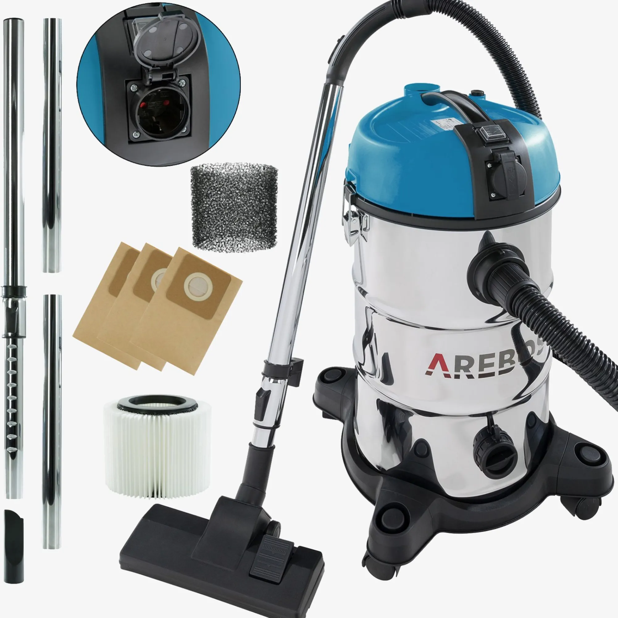Arebos Industriestaubsauger 1300W - 30L New
