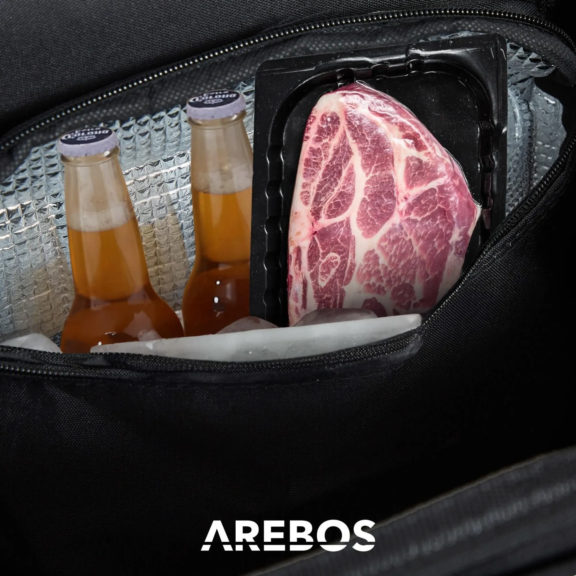 Arebos 3in1 Einkaufstrolley Schwarz Outlet