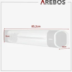 Arebos Infrarot Heizstrahler 2000W mit Fernbedienung Premium Schwarz Outlet