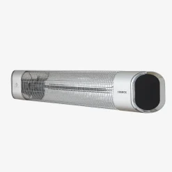 Arebos Infrarot Heizstrahler 2000W mit Fernbedienung Premium Silber