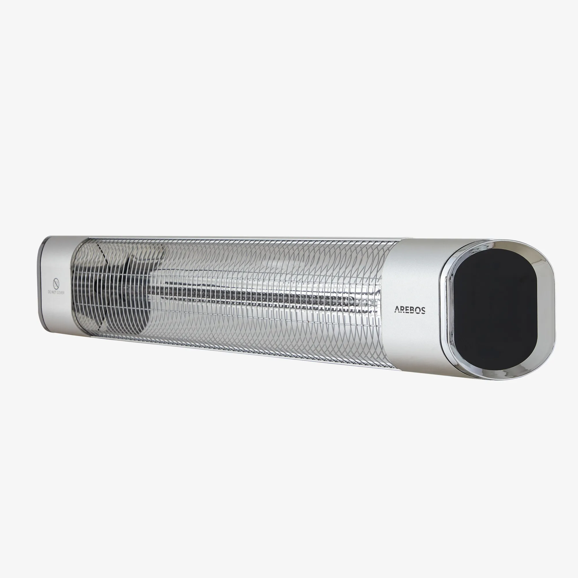 Arebos Infrarot Heizstrahler 2000W mit Fernbedienung Premium Silber