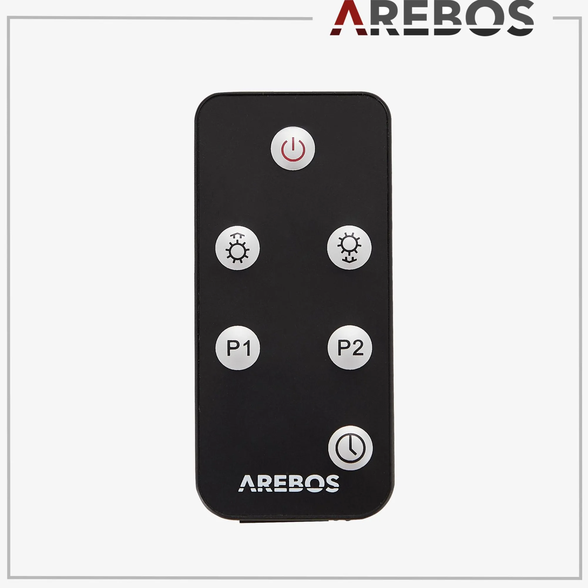 Arebos Infrarot Heizstrahler 2000W mit Fernbedienung Premium Silber