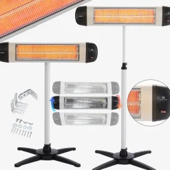 Arebos Infrarot Heizstrahler 2500W mit Kreuzstativ Clearance