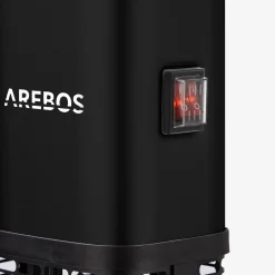 Arebos Infrarot Terrassenheizstrahler 1500W mit LED Schwarz Hot