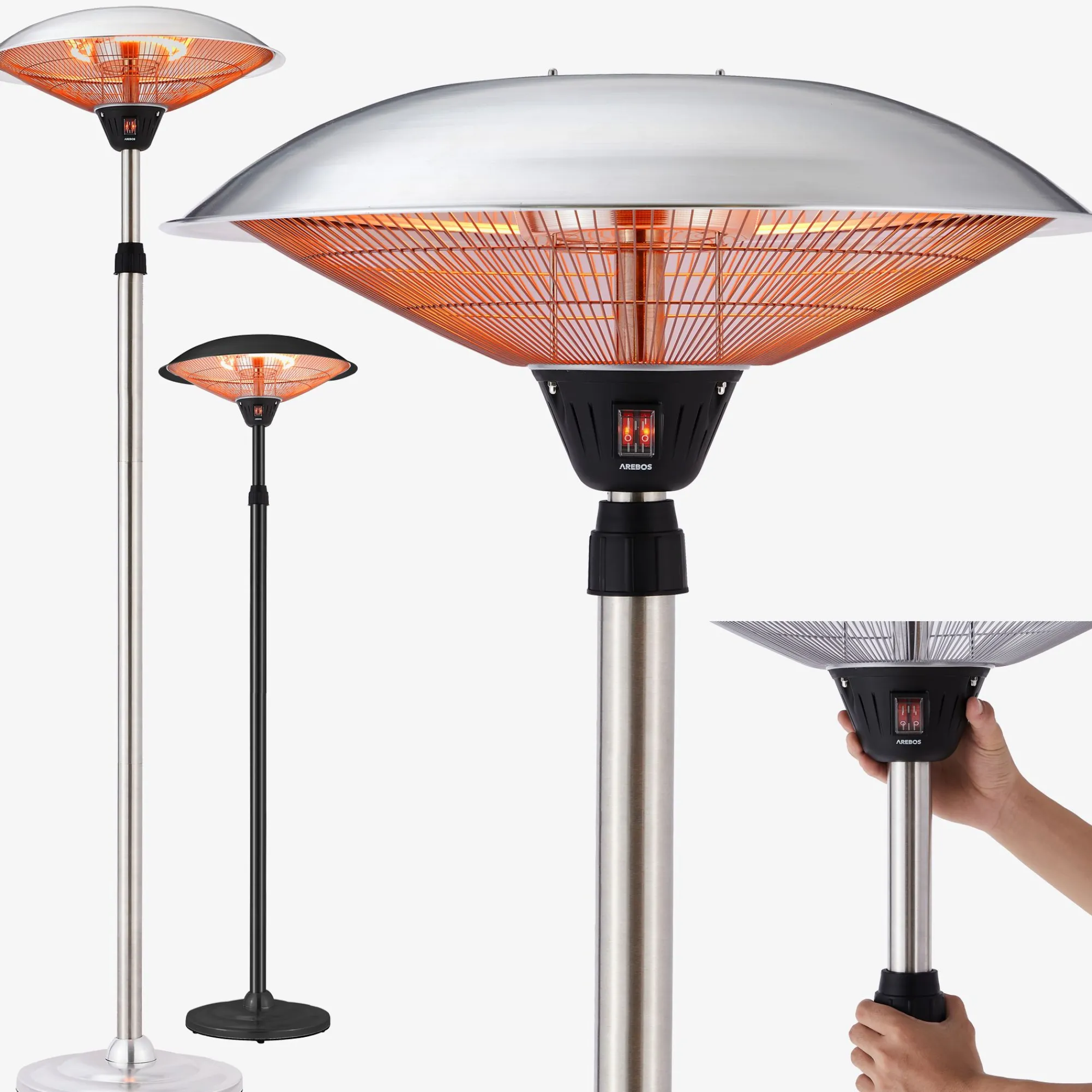 Arebos Infrarot Terrassenheizstrahler 2000W