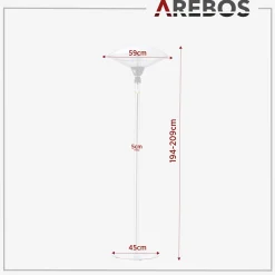 Arebos Infrarot Terrassenheizstrahler 2000W