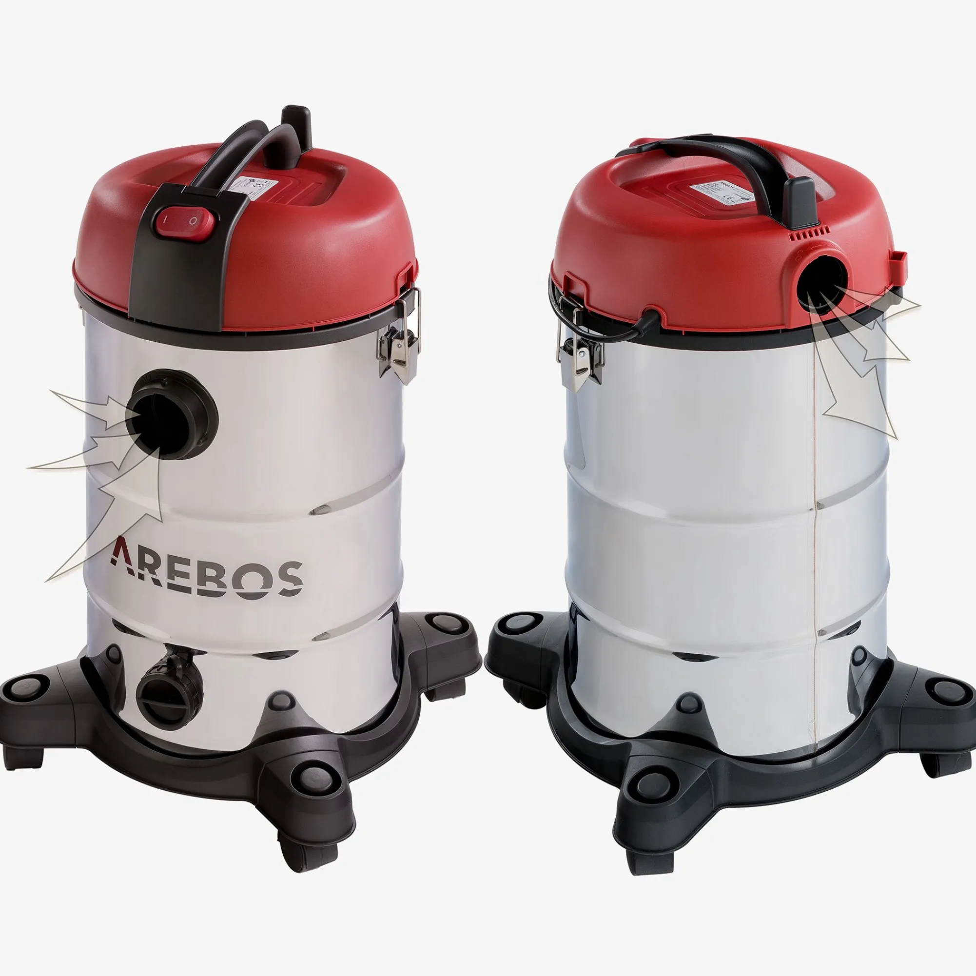 Arebos 4in1 Industriestaubsauger 1800W Edelstahl Outlet