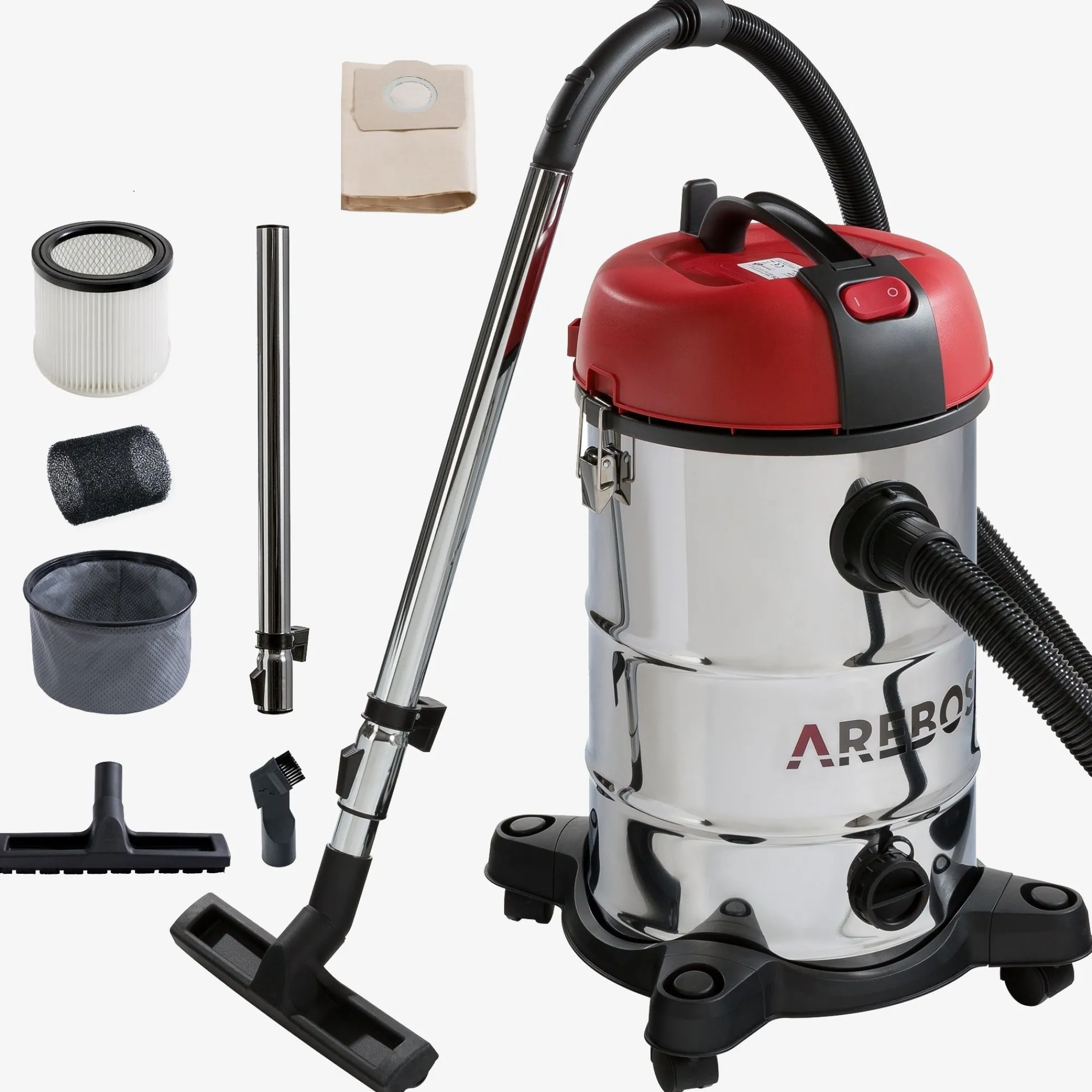Arebos 4in1 Industriestaubsauger 1800W Edelstahl Outlet