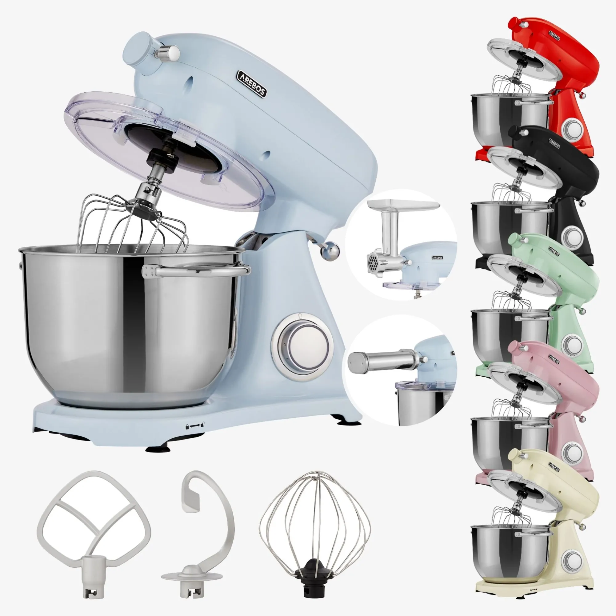 Arebos Küchenmaschine 6L Retro New