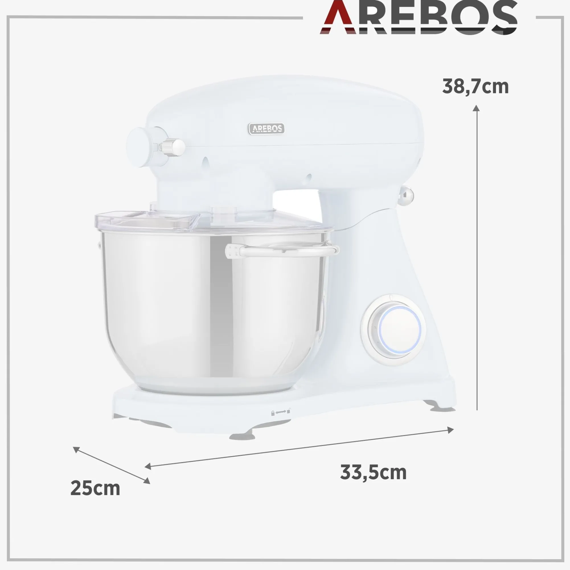 Arebos Küchenmaschine 6L Retro New