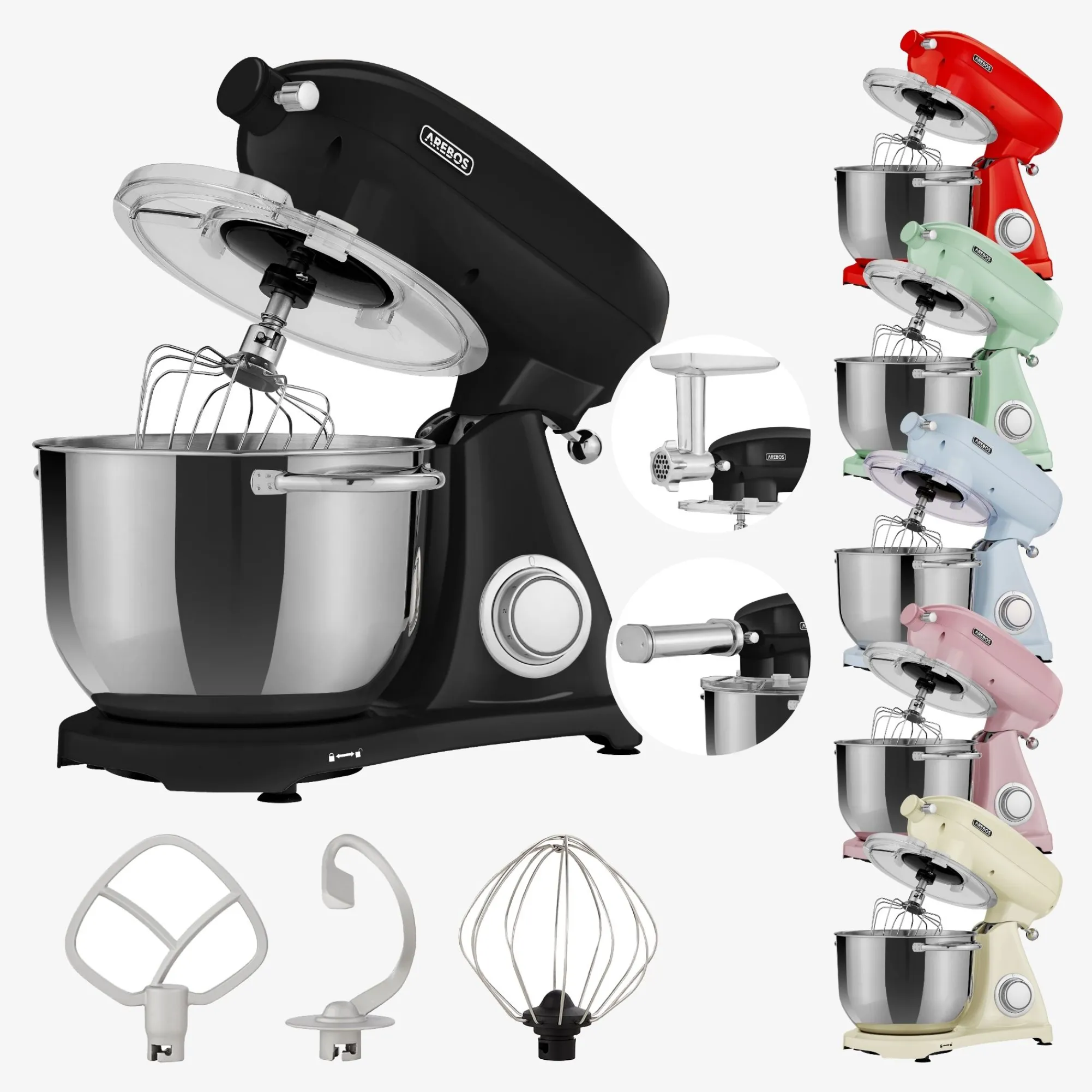 Arebos Küchenmaschine 6L Retro New