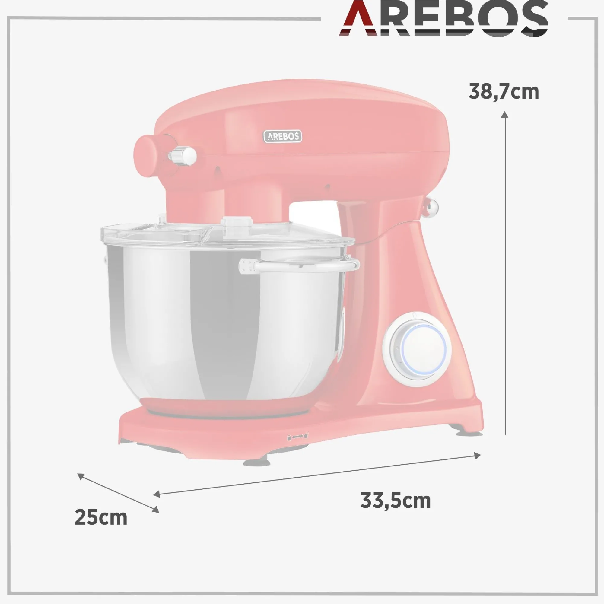 Arebos Küchenmaschine 6L Retro New