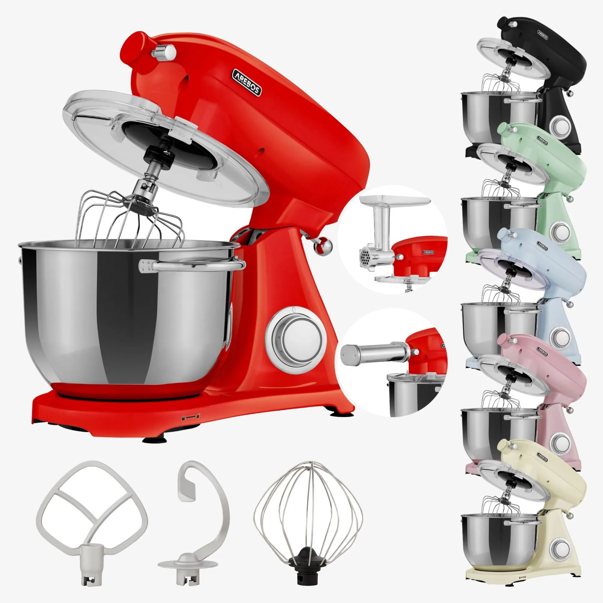Arebos Küchenmaschine 6L Retro New