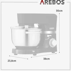 Arebos Küchenmaschine mit 2 Rührschüsseln