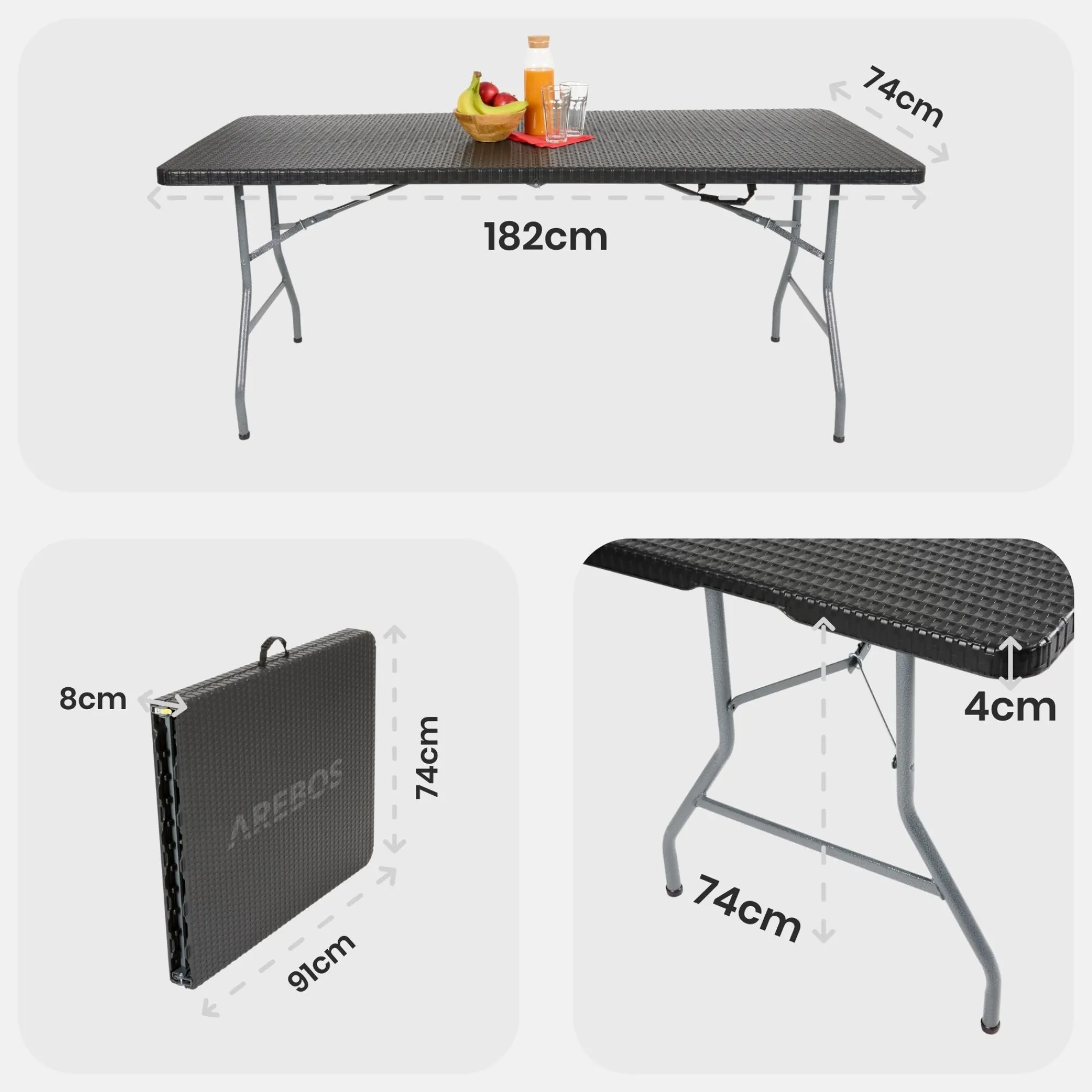 Arebos Klapptisch - 182 cm Outlet