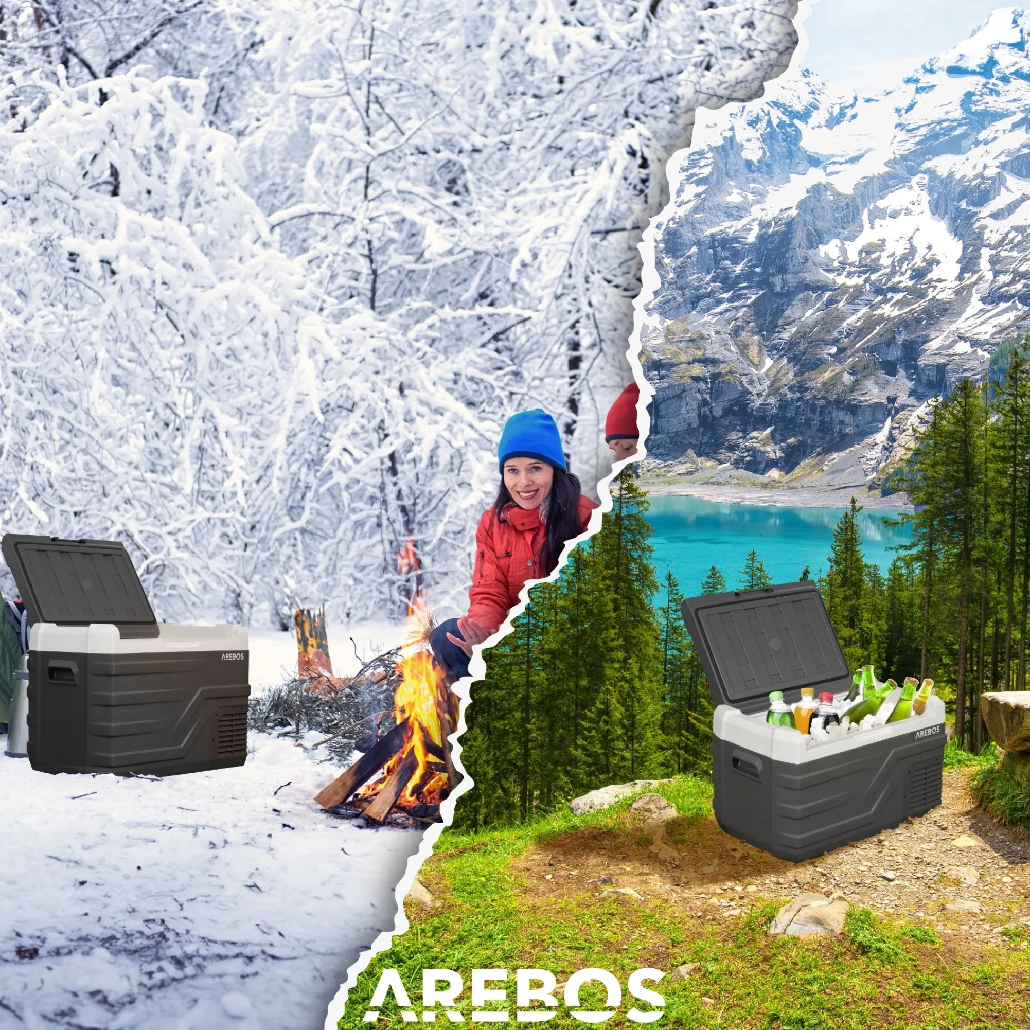 Arebos Kompressor Kühlbox 35 L Hot