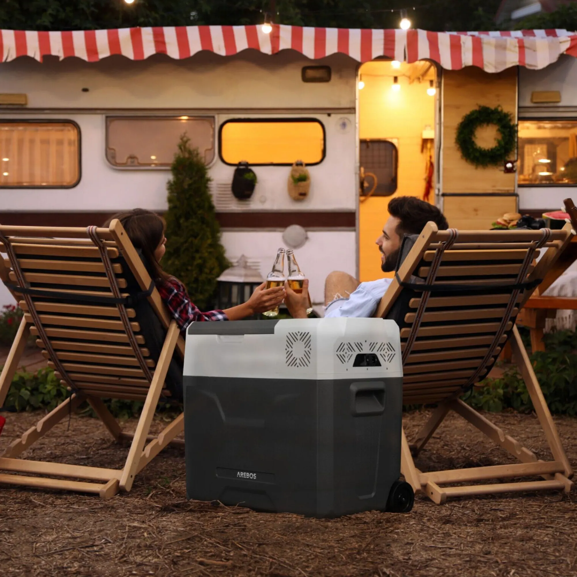 Arebos Kompressor Kühlbox mit Rollen 47 L Discount
