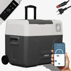 Arebos Kompressor Kühlbox mit Rollen 39 L