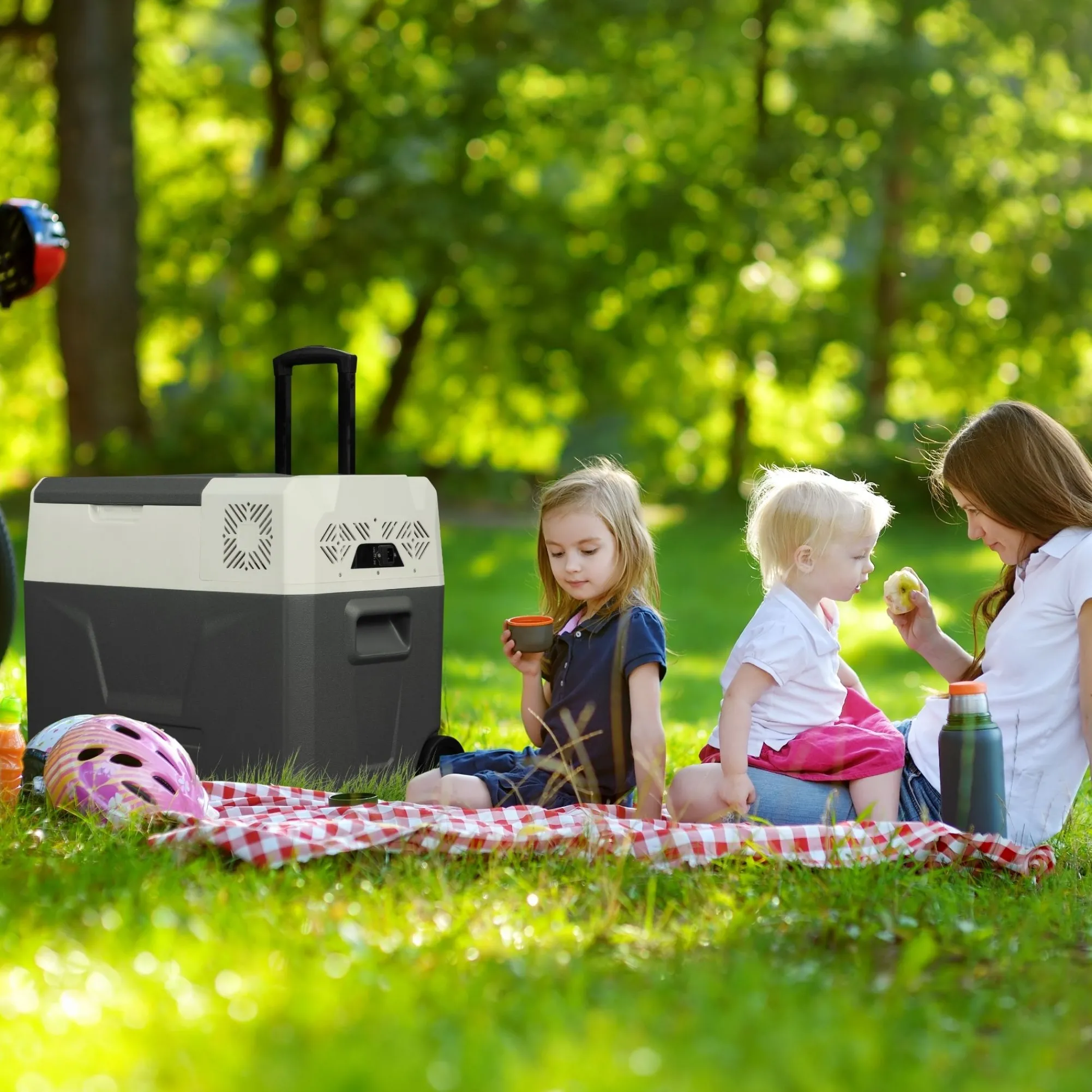 Arebos Kompressor Kühlbox mit Rollen 39 L