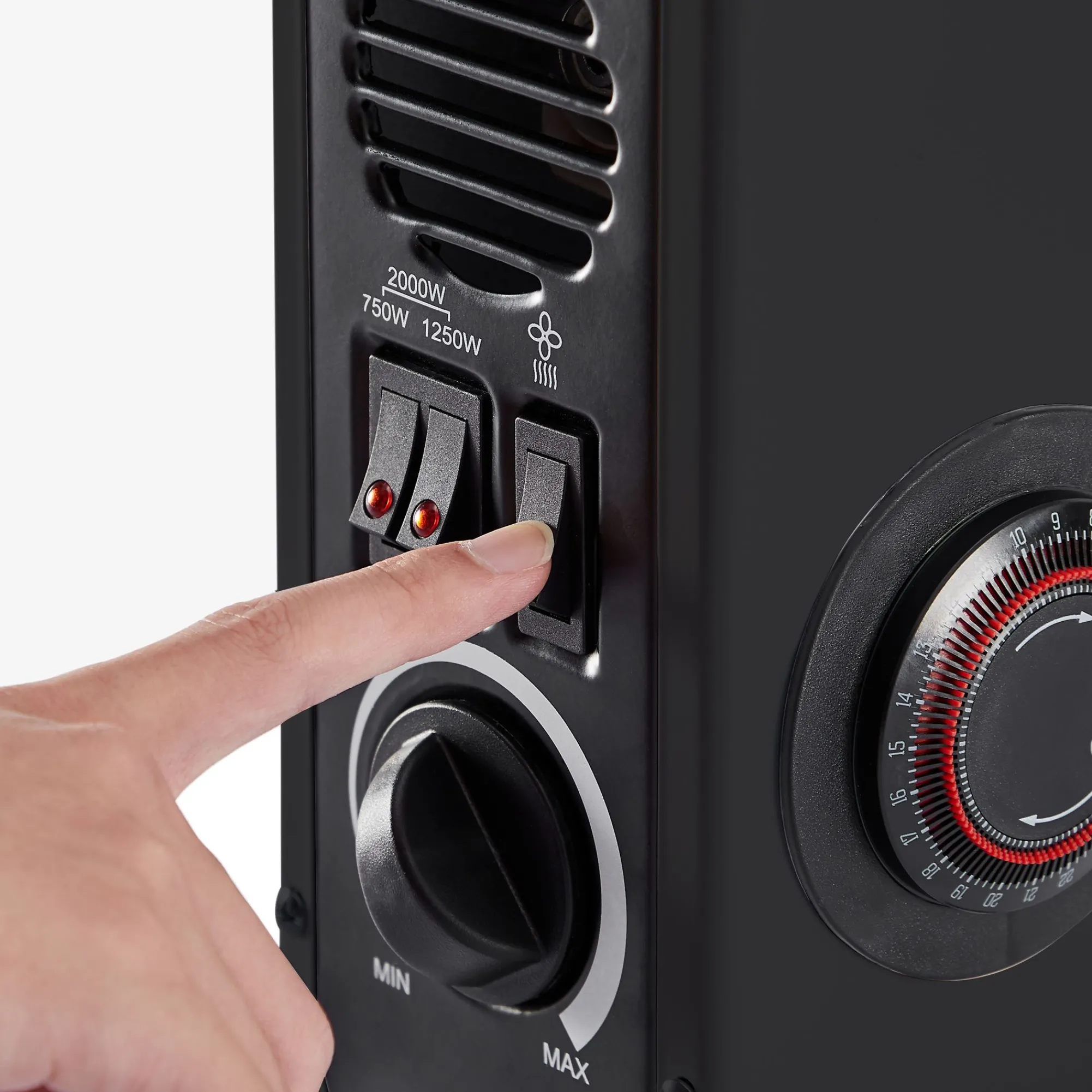 Arebos Konvektor 2000 W schwarz Discount