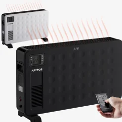 Arebos Konvektor 2300 W schwarz
