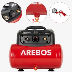 Arebos Luftkompressor 6L 1200W inkl. Zubehör Best