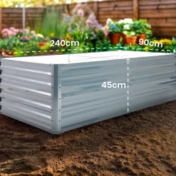 Arebos Metall Hochbeet 240 x 90 x 45 cm Online