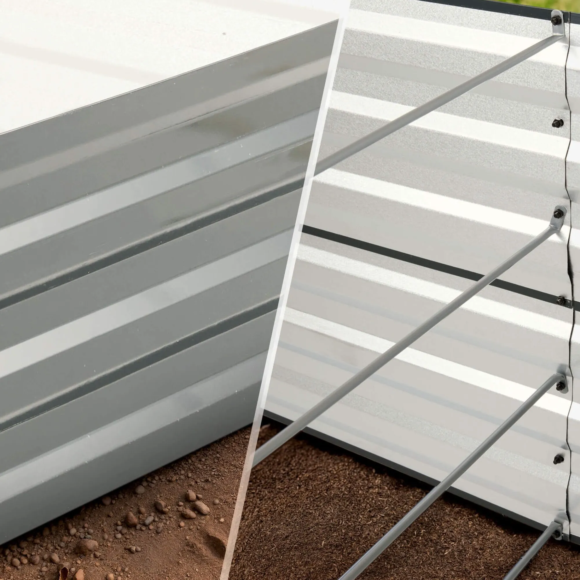 Arebos Metall Hochbeet 240 x 90 x 79 cm Online