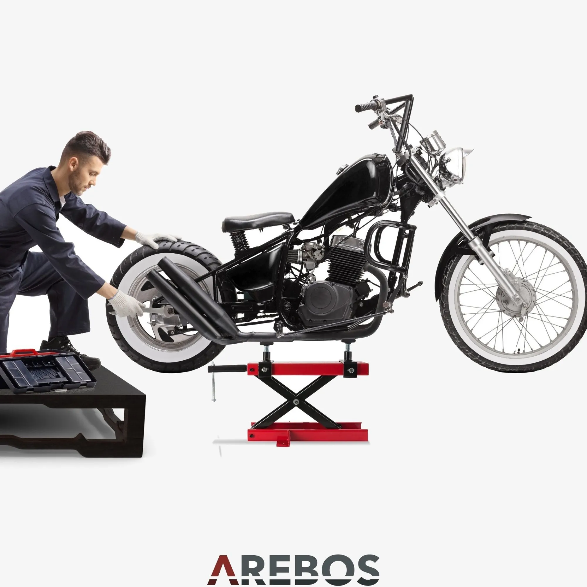 Arebos Motorradheber 500 kg Discount