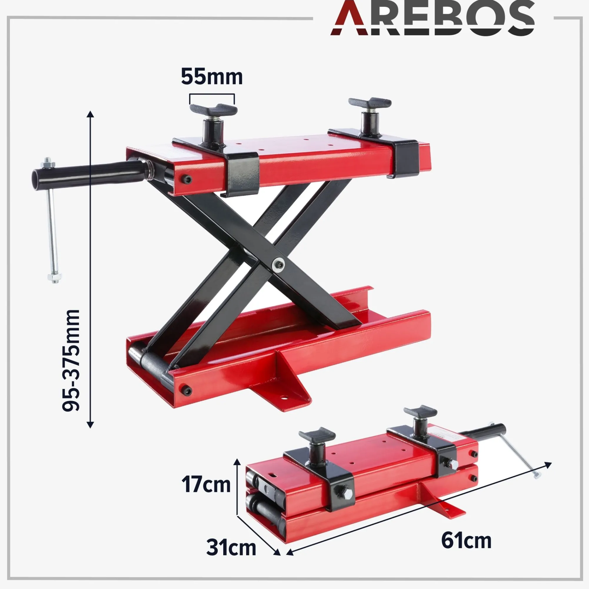 Arebos Motorradheber 500 kg Discount