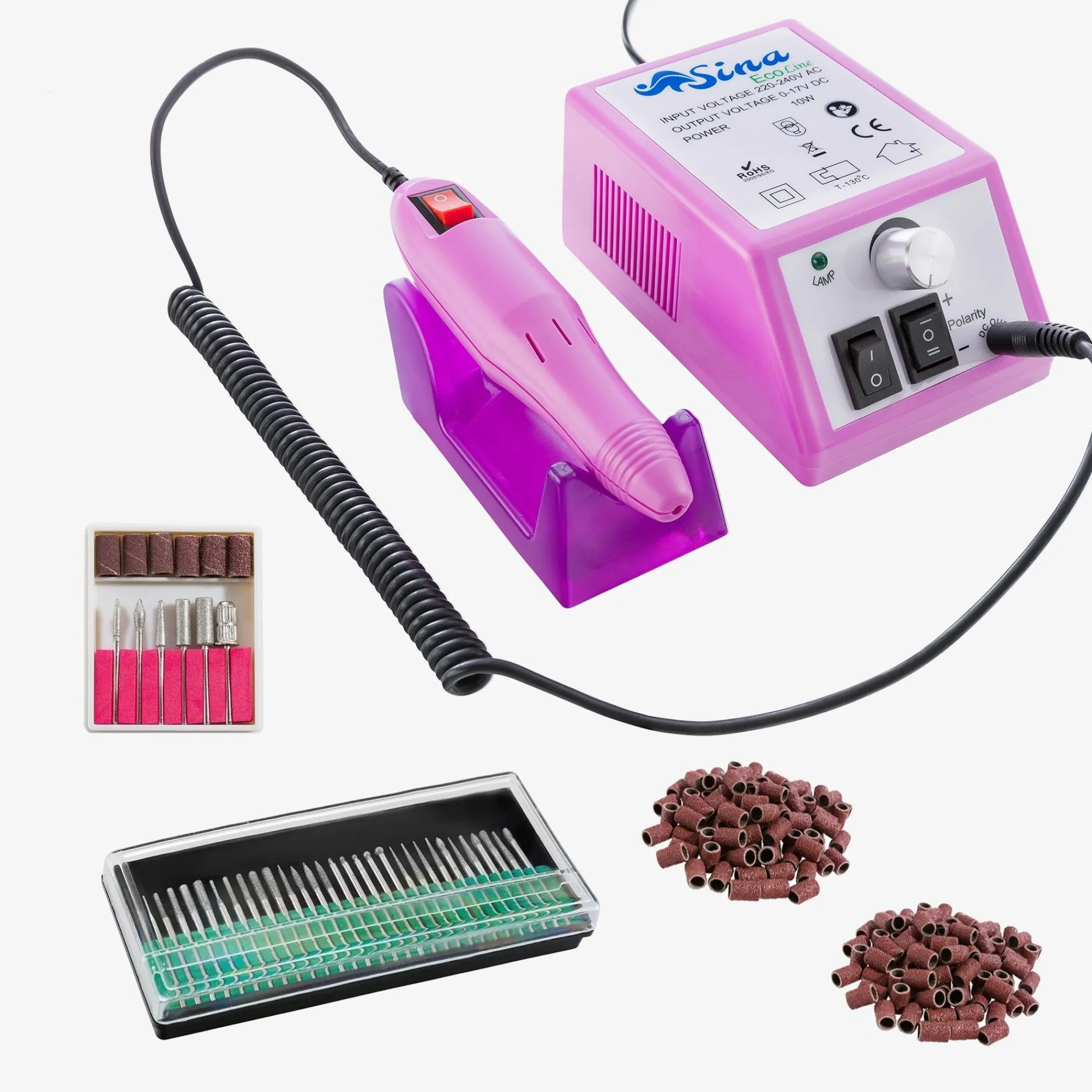 Arebos Nagelfräser Set DR-299 - Pink