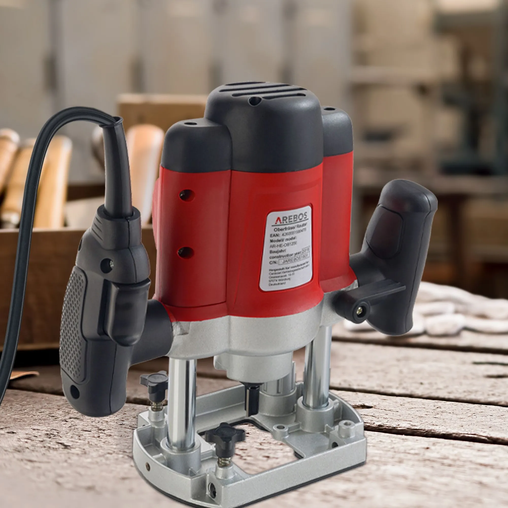 Arebos Oberfräse 1200W inkl. 12 Fräser Outlet