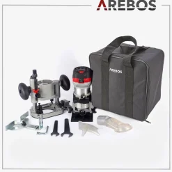 Arebos Oberfräse 710W inkl. Trimmer + Tauchbasis