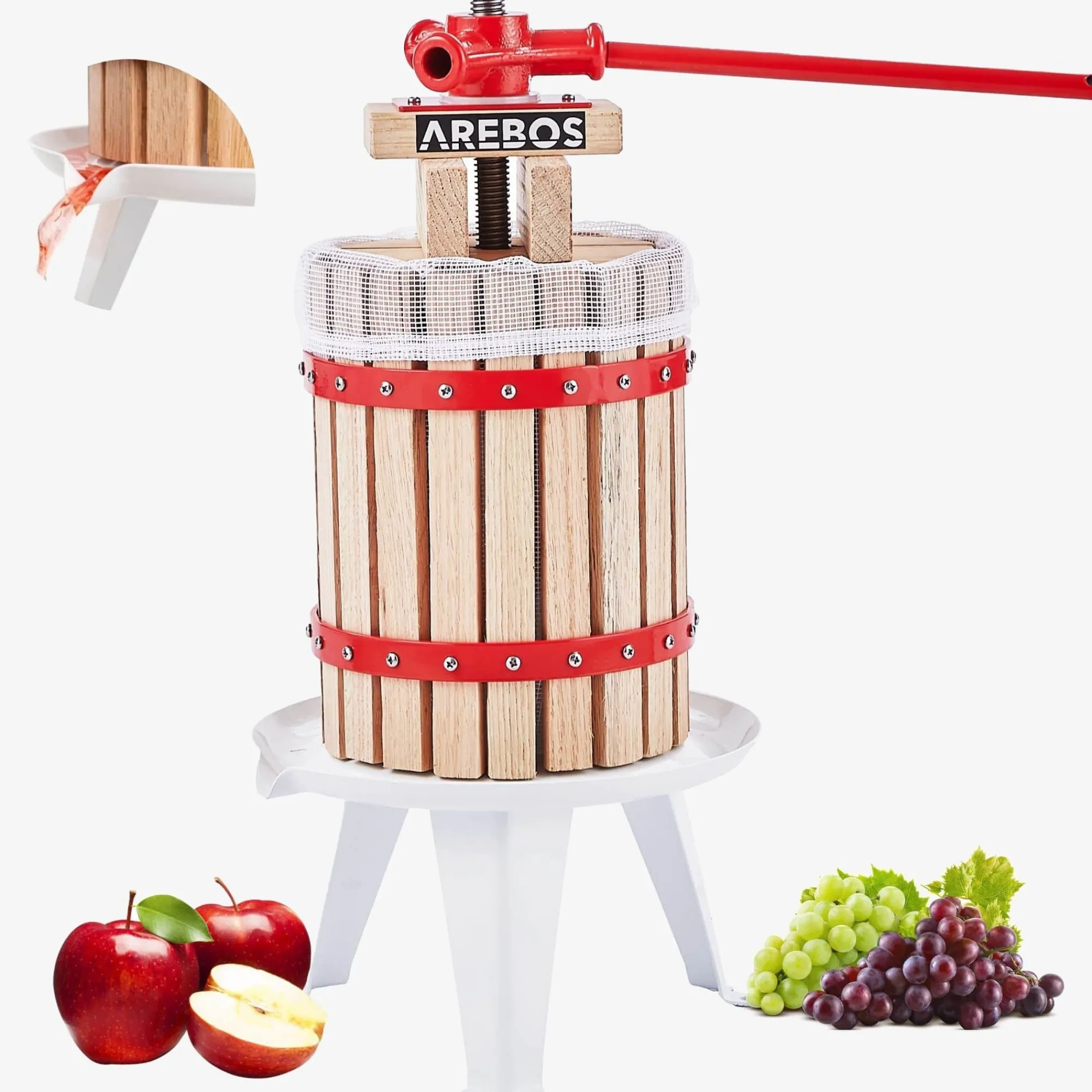 Arebos Obstpresse 6 L