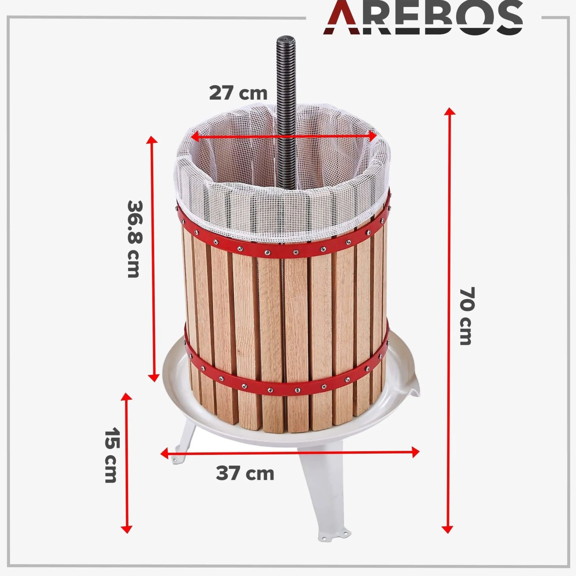 Arebos Obstpresse 18 L Outlet