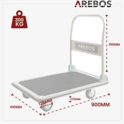 Arebos Plattformwagen 300kg schwarz-creme Online