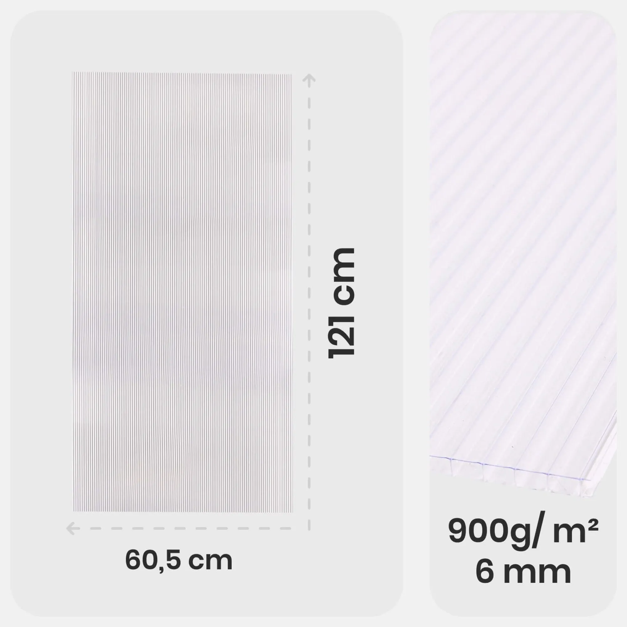 Arebos Polycabonat Hohlkammerstegplatten 10er-Set Sale
